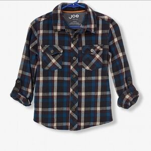 Joe Fresh Boys Plaid Button Down Shirt Sz 5